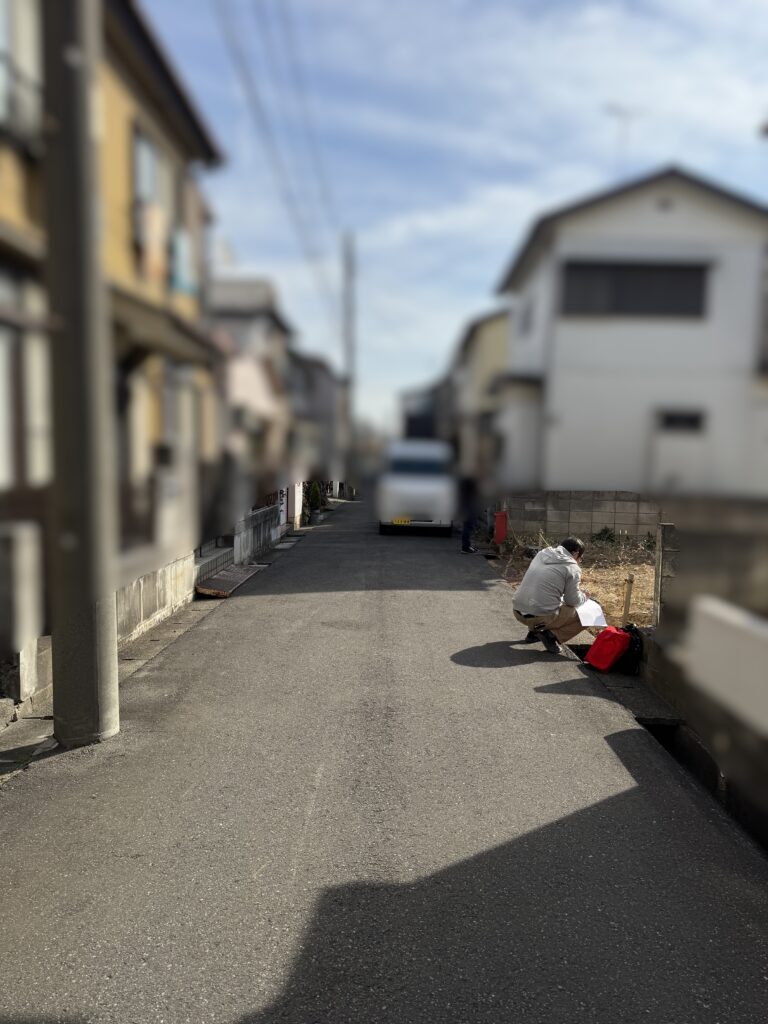 前面道路と現場